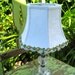 SALE - White Damask Lamp Shade Lampshades Vintage