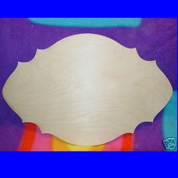 UNFINISHED Wood Plaque Shape LARGE 9'' x 14''