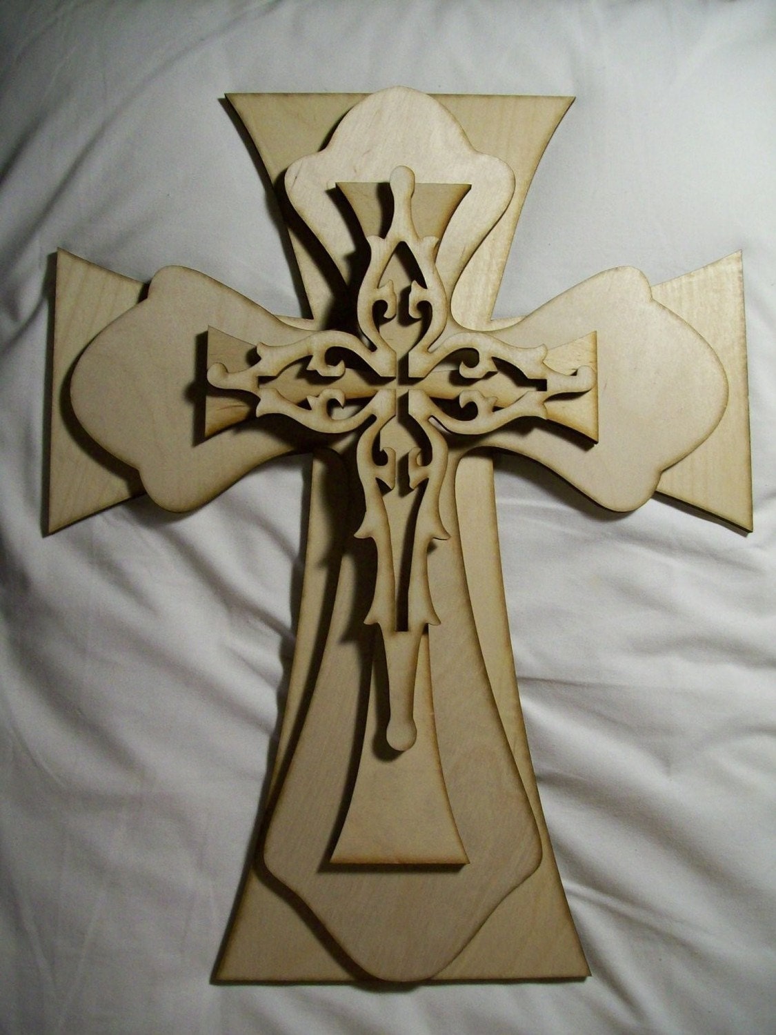 Unfinished Wood LAYERED STACK Crosses KIT style 402