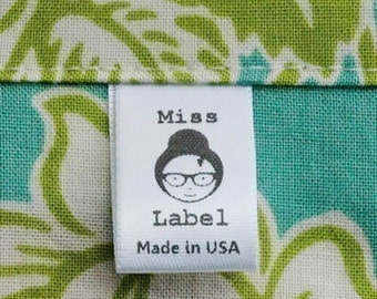 200 Small Custom printed Satin clothing labels - Fast turnaround time - about 1 week. Free shipping in US