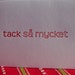Letterpress Swedish "Tack Sa Mycket" Thank You Greeting Card