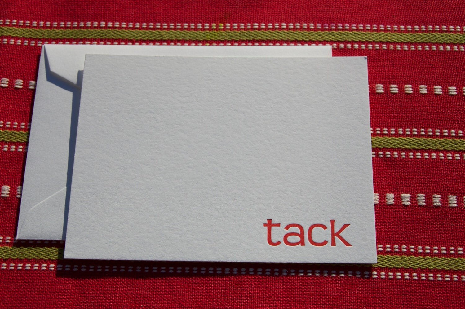 Swedish Letterpress tack thank you Stationery