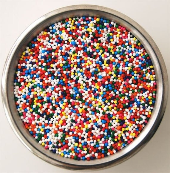 Tiny Rainbow Circle Sprinkles Non Pereils 4 by CupcakeSocial