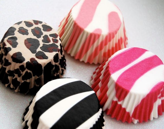 Mini Cupcake Liners Assorted Animal Print 40 by CupcakeSocial