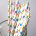 Confetti Polka Dotted Straws and and PDF Printable Party Flags