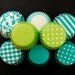 80 Assorted Green Cupcake Liner Pack