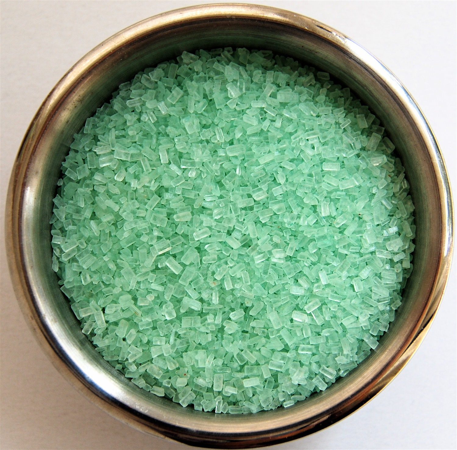 Mint Green Crystal Sugar 4 ounces by CupcakeSocial on Etsy