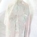 SALE - Gorgeous pale pink and white stylized line drawing floral silk chiffon