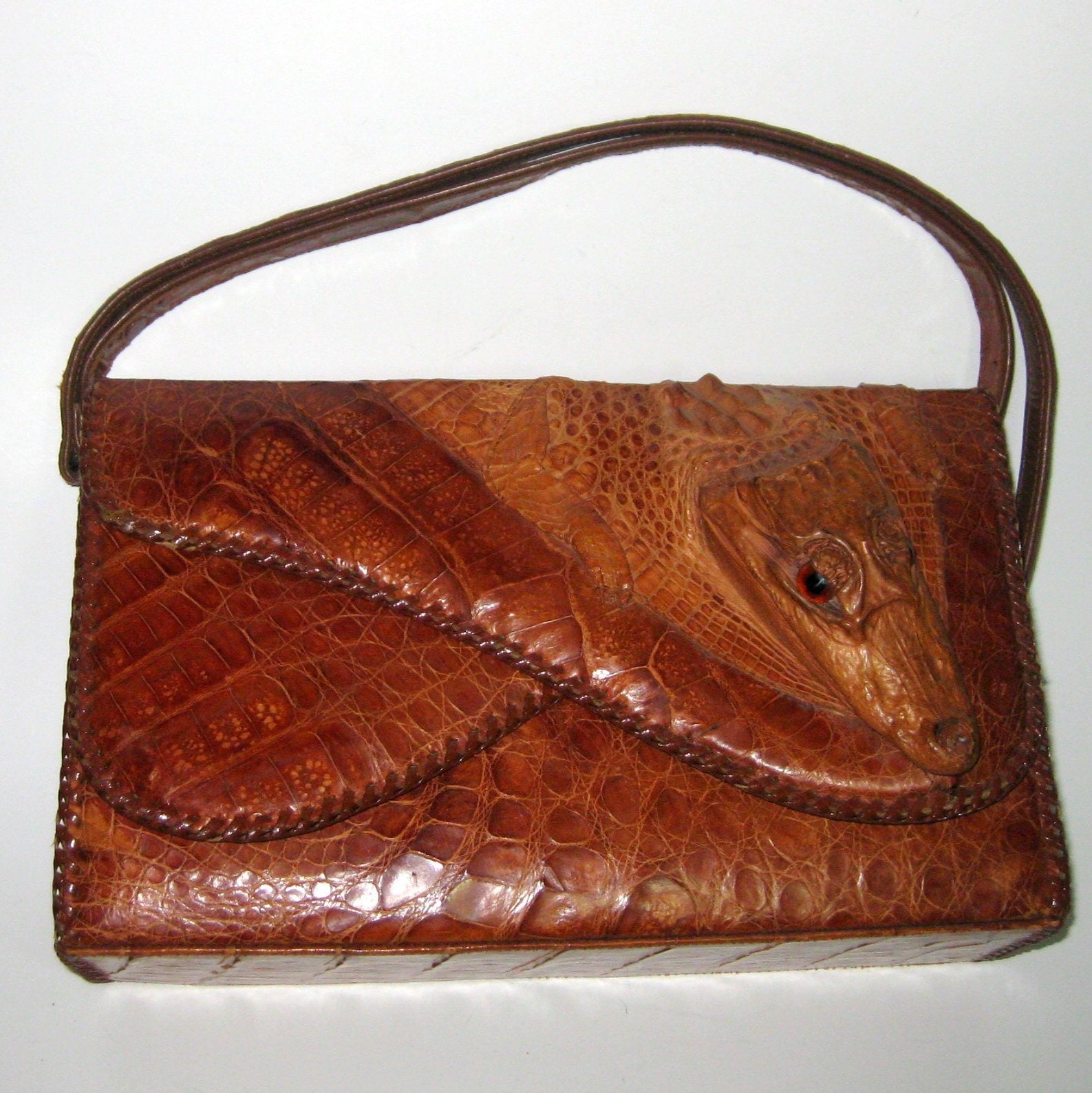 Vintage Alligator Handbag Made in Cuba