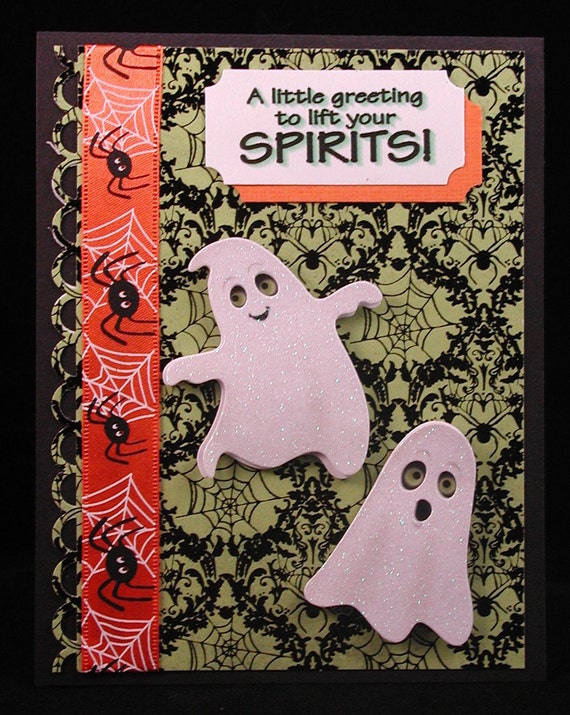 Items similar to Spirited Ghosts Halloween Card on Etsy