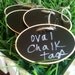 Oval Wood Chalkboard Labels - set of 4 - Basket Labels, Chalkboard Tags, Wedding Chalkboards, Rustic Wedding