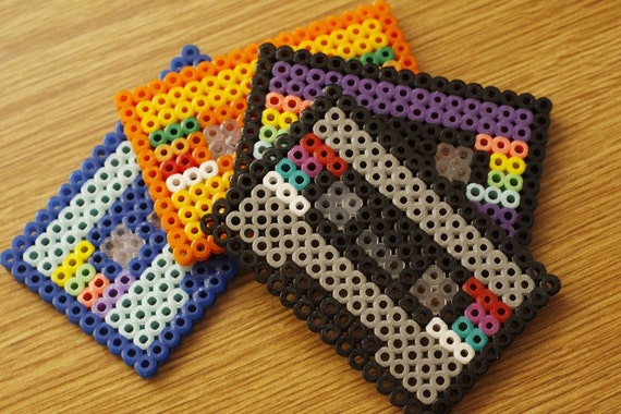 hama beads 80s Retro Perler Tape 80s to Bead Items Cassette similar