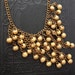 Art Deco Necklace Long Fringe Bib 1930s Gilt Brass