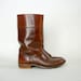 Vintage Leather Riding Boots . Mahogany . Leather Soles . Mens 9 Womens 11 .