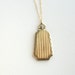 Vintage Art Deco Locket . 1920s Late Edwardian Early Deco. Striped Oblong Geometric.