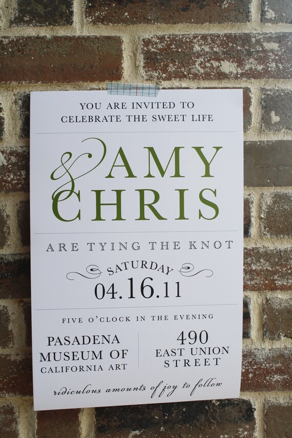 Items similar to Invitation Poster on Etsy