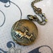 Valentine Sale 13% off all items - Woodland Deer Pocket Watch Necklace - Locket, Charm, Long, Antique Brass, Nature