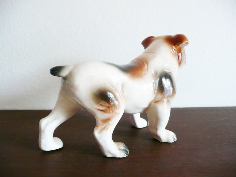 white bulldog figurine