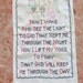 Vintage Linen Cross Stitch Prayer Now I Wake