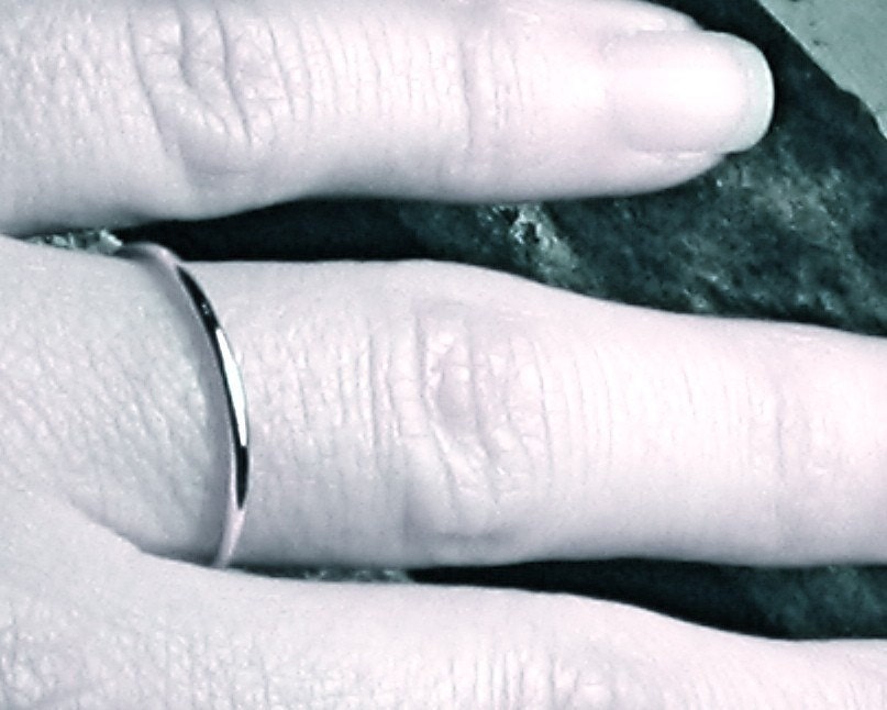 very thin sterling SILVER ring thin silver wedding band