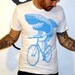 Shark on a Bike - American Apparel T-Shirt - FREE SHIPPING - Available in XS, S, M, L, XL and XXL