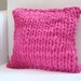 Super BIG knit throw pillow - Fuschia