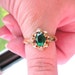 Vintage gold and emerald ring