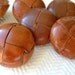 Leather Vintage Buttons - 8 Camel Coat Buttons