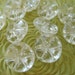 Glass Vintage Buttons - 6 Crystal Starfish - LAST in Stock