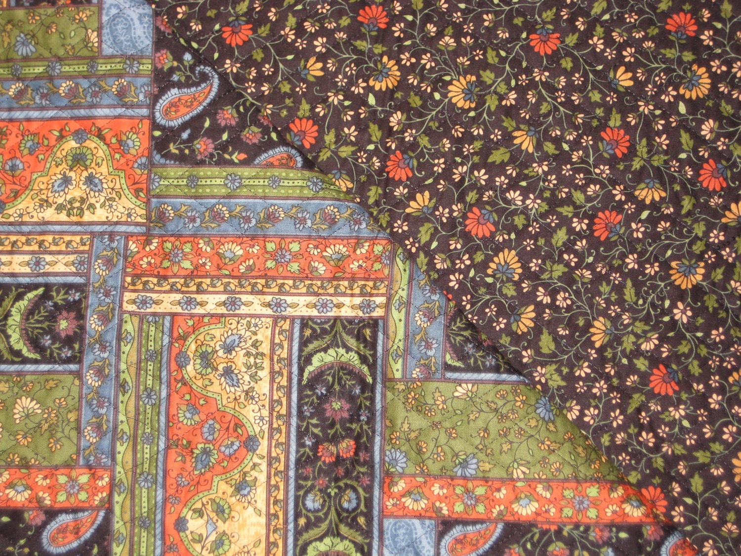 Homestyle Patchwork 2Sided PreQuilted Fabric