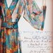 Kimono Style Robe. Ankle Length. Darling Jardin Bleu.