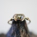 Diamond engagement ring in 14k gold, rose cut