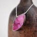 if you're lost...cobalto calcite drusy marquise in sterling silver necklace