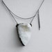 the space between...white drusy necklace in oxidized sterling silver