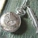 Sliver Owl Pocket Watch Necklace