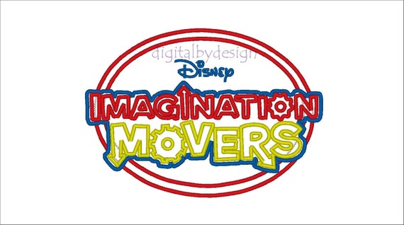 Items similar to Imagination Movers Logo Digitized Applique Embroidery ...