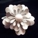 Vintage Dimensional White Enamel Flower Clamper Bracelet