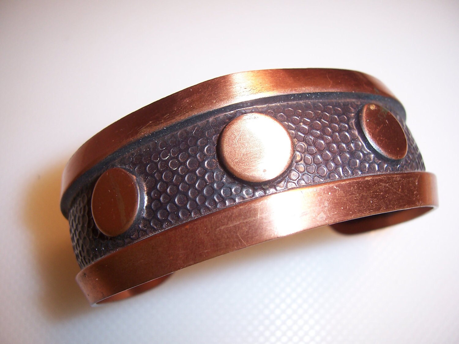Vintage Bell Copper Cuff Bracelet by THEROARINGTHRIFTIES on Etsy