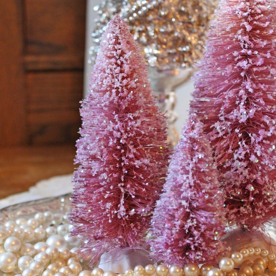 tree buy bottle brush Christmas Set Tree Set: BottleBrush Tree Brush Glittered Large Bottle