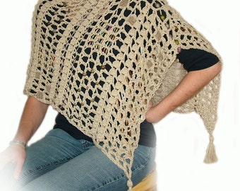Easy Crochet Poncho Pattern Instant DIY Digital PDF download