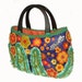 Floral Handbag Tote Carry bag Freeform Crochet OOAK