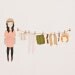 Winter Dress Up Doll - Reusable Fabric Wall Decals