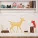 ON SALE Wall Decals Deer (Reusable and removable fabric stickers, not vinyl) - Oh Deer (retro)