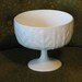RESERVED for Kandi Rosenbalm............1975 FTD White Milk Glass With Oak Leaves Footed Planter/Candy Dish/Compote Dish