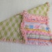 Elephant Blanket - Pink & Green - Baby Rag Quilt