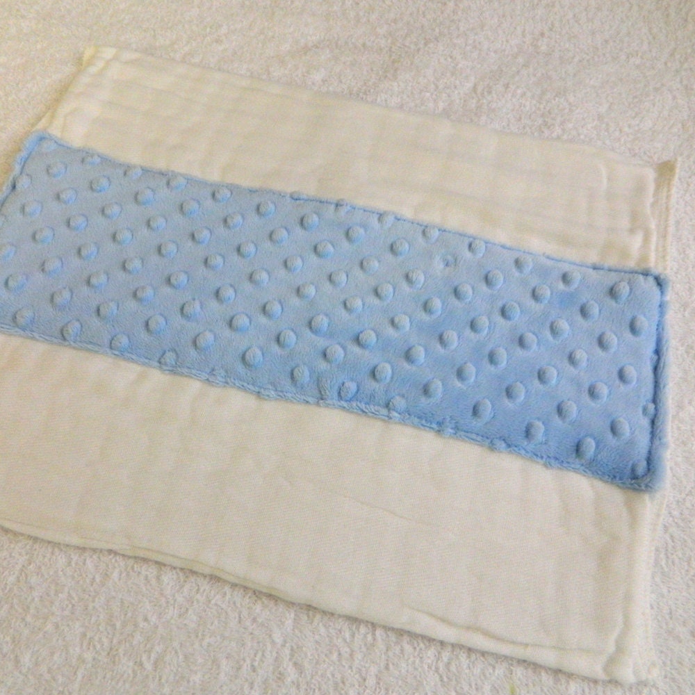 SALE Boy Burp Cloth Blue Minky Dot Cloth Diaper Clothes Soft