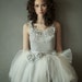 Soft grey tank with tulle and taffeta ruffles