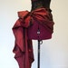 Victorian steampunk gothic dark red satin and black taffeta bustle