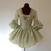Spring green Mini Marie Antoinette rococo Victorian inspired dress with tutu 26 inch waist