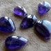Clearance- Purple amethyst smooth pear briolette - 18-20mm- 6 pendant